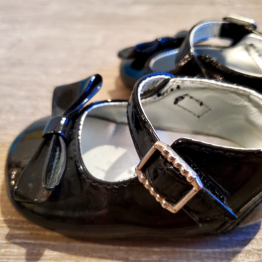 Koala Baby Black Patent Dress Shoes - Size 1